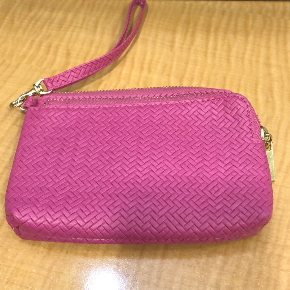 Pink Zip Around Wallet